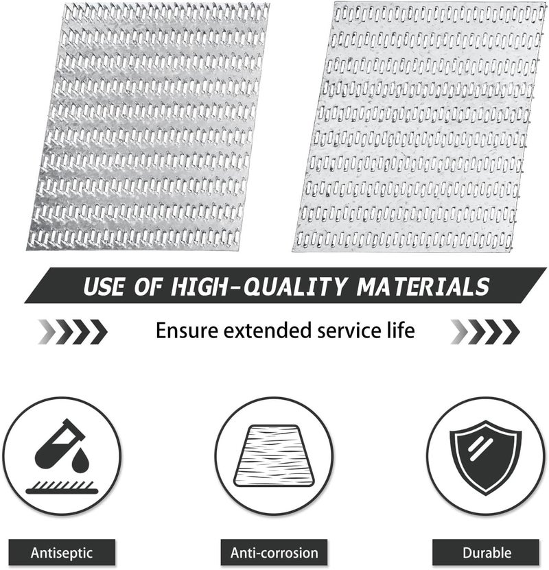 MOZCORN 10Pcs Pronged Truss Plates 8x10, Rafter Truss Brackets for Wood Connection, Galvanized Flat Mending Plates with Nail-Teeth - Image 4